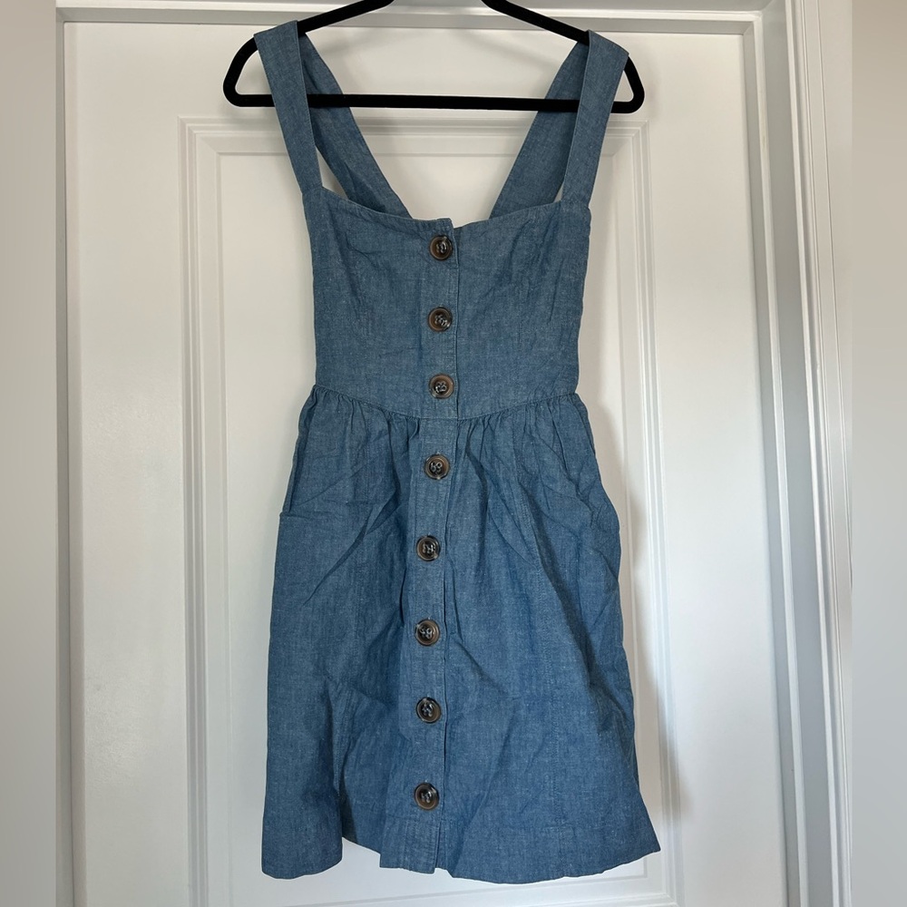 Free People Chambray Button-Front Dress